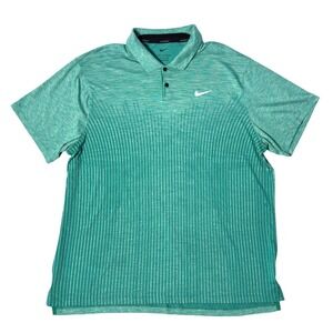 Nike‎ Dri-Fit ADV Polo Shirt Mens XXL Blue Performance Golf Breathable
